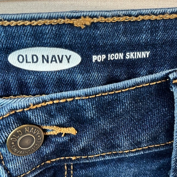 Old Navy Pop Icon Skinny Jeans Womens 12 Destroyed - Picture 4 of 6